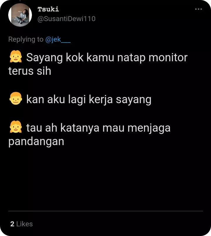 Obrolan imajinatif cewek salah paham © Twitter Obrolan imajinatif cewek salah paham © Twitter