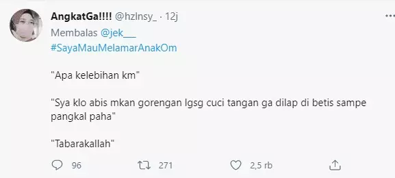 Cuitan lucu Saya Mau Melamar Anak Om © berbagai sumber Cuitan lucu Saya Mau Melamar Anak Om © berbagai sumber