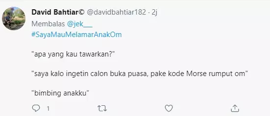 Cuitan lucu Saya Mau Melamar Anak Om © berbagai sumber Cuitan lucu Saya Mau Melamar Anak Om © berbagai sumber