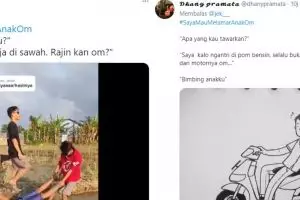 10 Cuitan lucu Saya Mau Melamar Anak Om ini bikin tersenyum