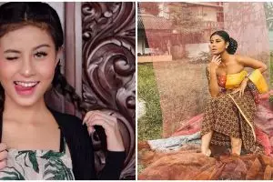 Jelang hari Kartini, ini 7 momen pemotretan Awkarin pakai kain jarik