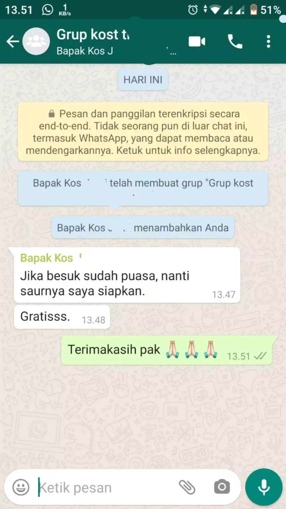 Chat lucu di bulan Ramadan © berbagai sumber