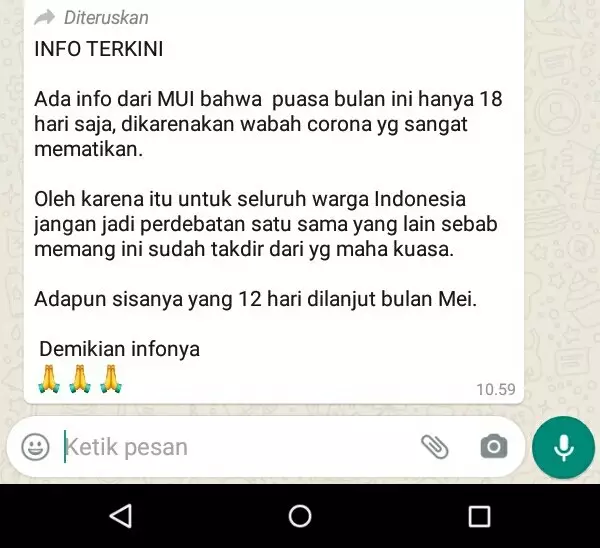 Chat lucu di bulan Ramadan © berbagai sumber