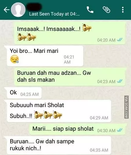 Chat lucu di bulan Ramadan © berbagai sumber