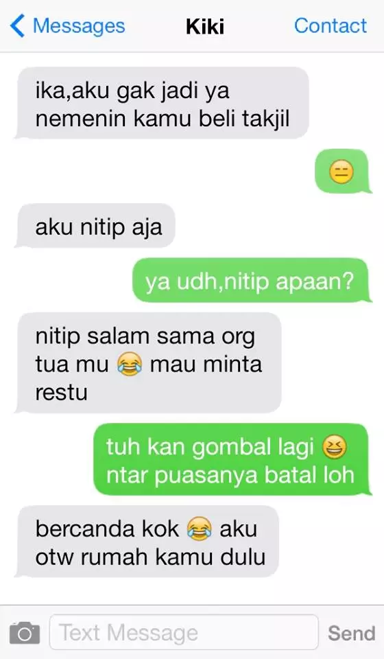 Chat lucu di bulan Ramadan © berbagai sumber