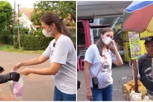 8 Momen Paula Verhoeven bagi-bagi takjil di jalanan, bikin salut