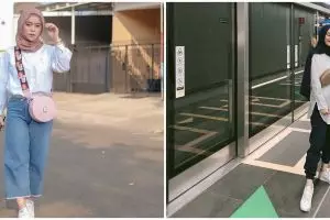 10 Beda gaya outift keseharian Lesty Kejora dan Dinda Hauw