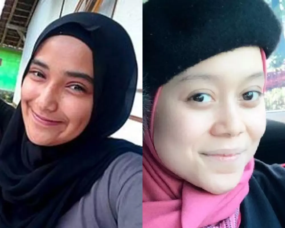Nadya dan Lesty tanpa makeup © Facebook & Instagram