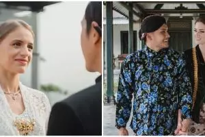 Penampilan istri bule 7 seleb kenakan kebaya, auranya terpancar