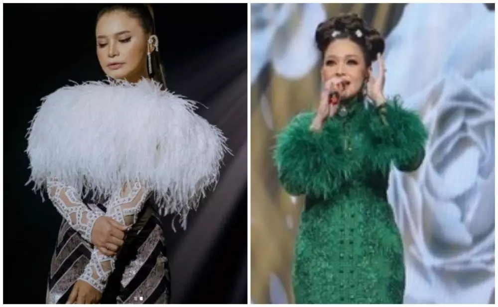 beda gaya Rossa dan Maia Estianty di panggung © berbagai sumber