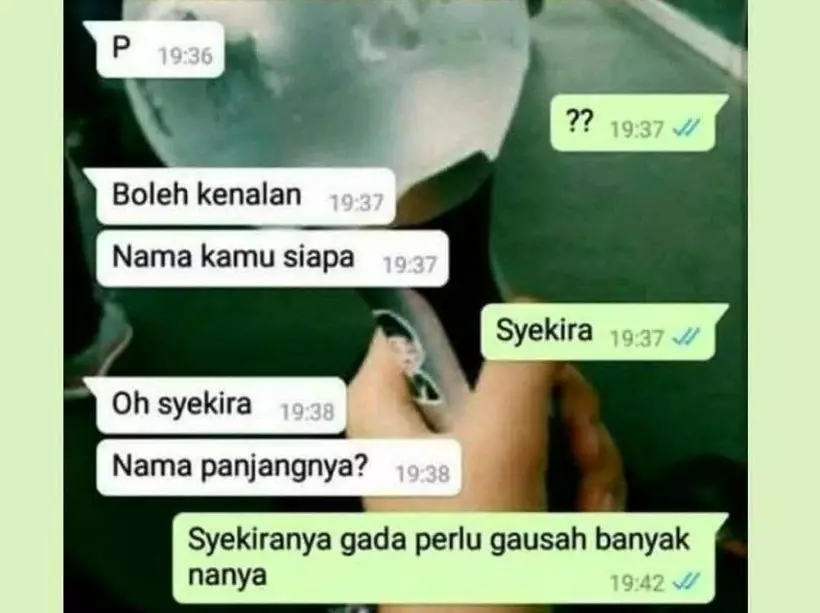 Chat ditolak gebetan blak blakan © berbagai sumber