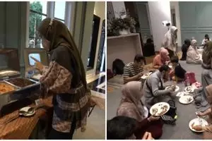 8 Potret buka puasa keluarga besar Zaskia Sungkar, menunya lengkap