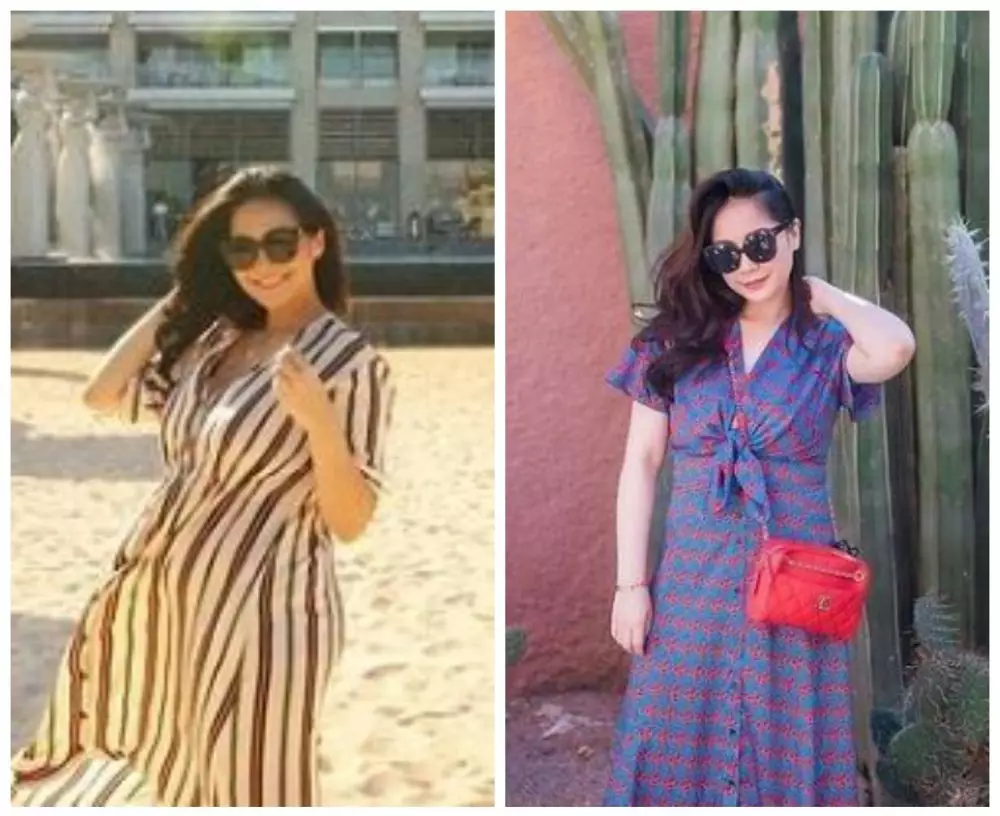 Beda gaya fashion Nagita Slavina dan Caca © berbagai sumber