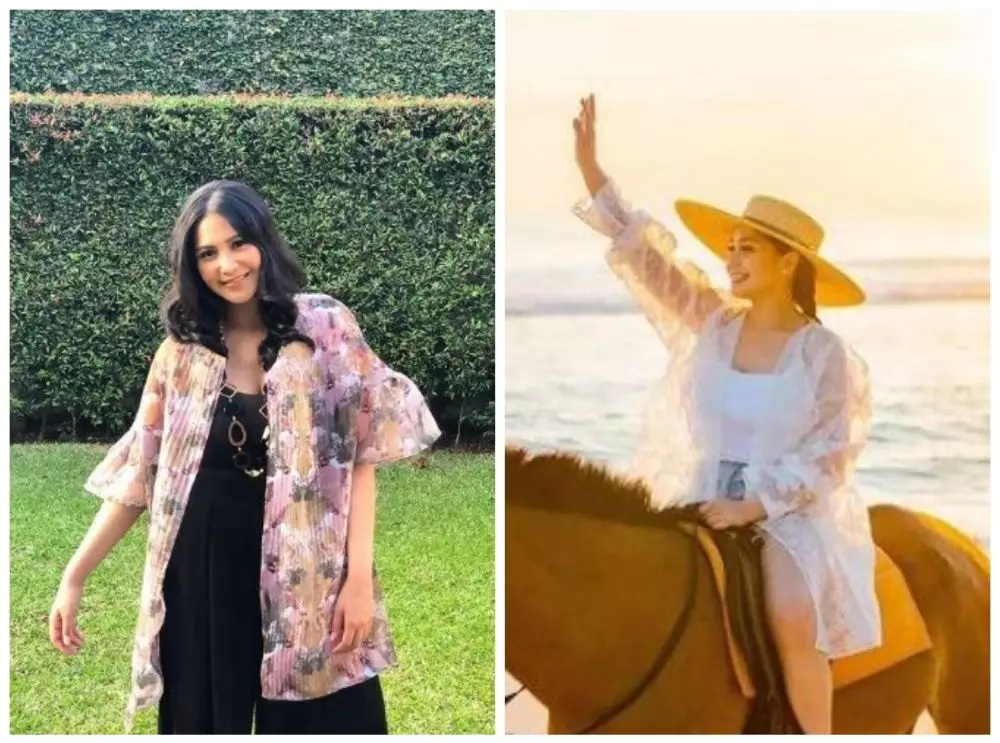 Beda gaya fashion Nagita Slavina dan Caca © berbagai sumber