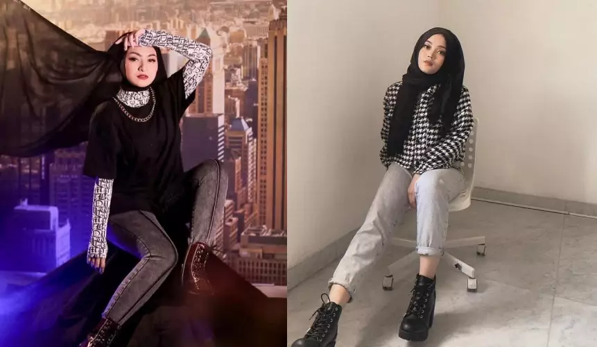 Beda gaya Nathalie Holscher dan Putri Delina Instagram/@nathalieholscher dan @putridelinaa