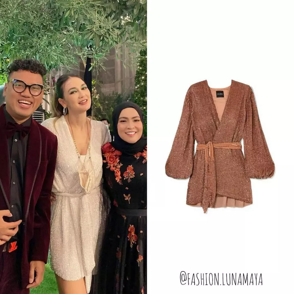 harga oufit kondangan luna maya © Instagram