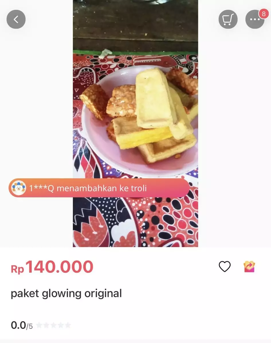 Potret lucu dagangan di onlshop © Twitter