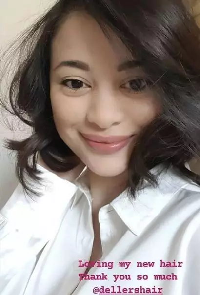 angie virgin potong rambut © Instagram