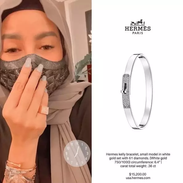 Taksiran harga gelang Hermes seleb Instagram/@hermes_selebritii