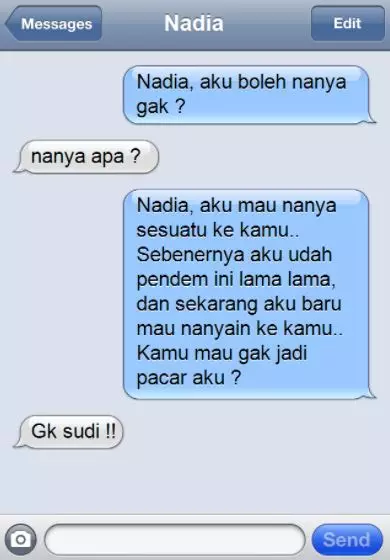 jawaban cewek bikin nangis saat ditembak Instagram