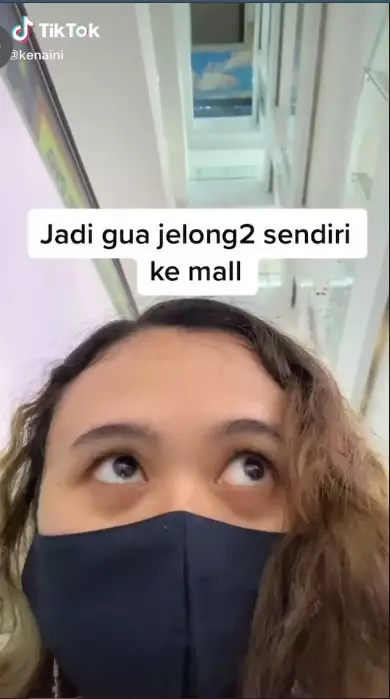 Viral cerita seorang wanita ke mall sepi TikTok/@kenaini