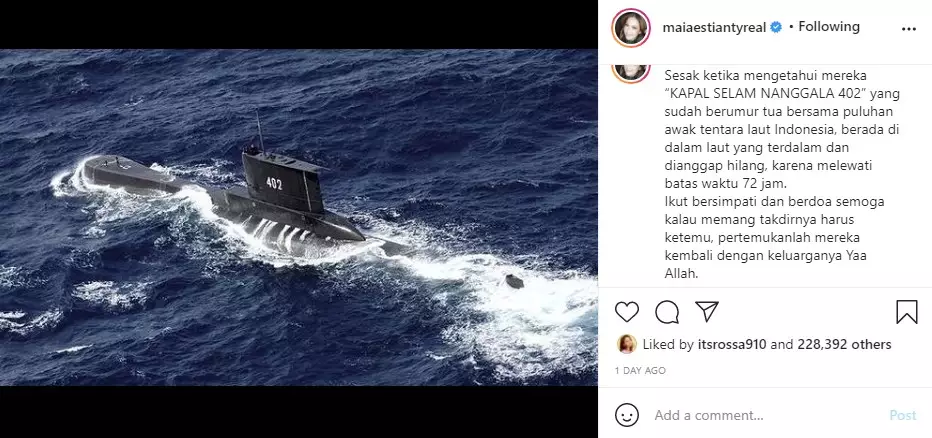 ucapan belasungkawa seleb untuk KRI Nanggala-402 berbagai sumber ucapan belasungkawa seleb untuk KRI Nanggala-402 berbagai sumber