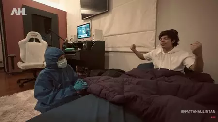 Potret Atta Halilintar jalani isolasi © YouTube/Atta Halilintar