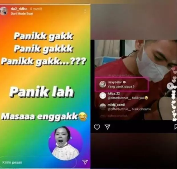 postingan Lesty usai Rizky Billar dan Rizki DA gagal sepanggung © 2021 brilio.net postingan Lesty usai Rizky Billar dan Rizki DA gagal sepanggung © 2021 brilio.net