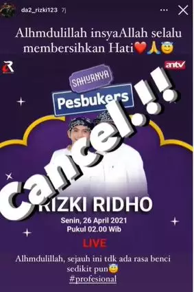 postingan Lesty usai Rizky Billar dan Rizki DA gagal sepanggung © 2021 brilio.net postingan Lesty usai Rizky Billar dan Rizki DA gagal sepanggung © 2021 brilio.net