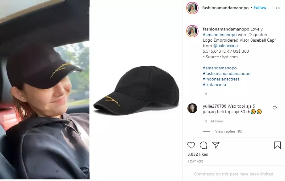 harga jaket sobek-sobek Amanda Manopo bikin melongo Instagram harga jaket sobek-sobek Amanda Manopo bikin melongo Instagram