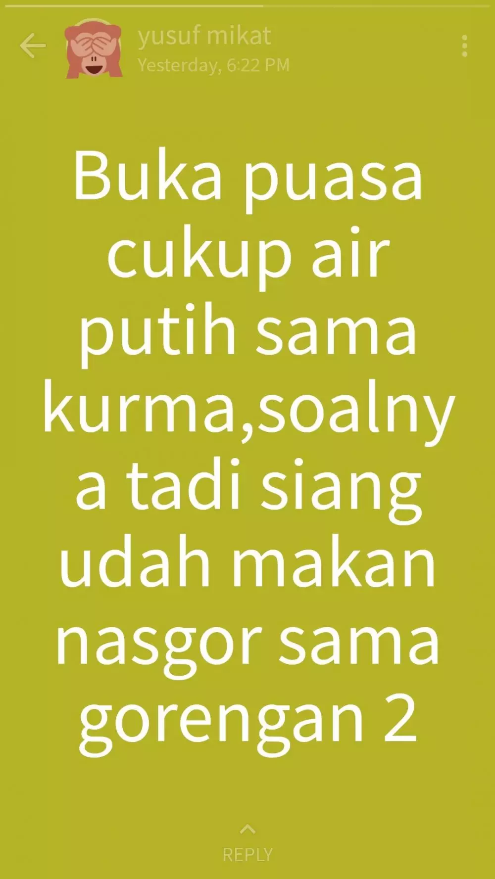 Status kejadian lucu pas puasa © berbagai sumber