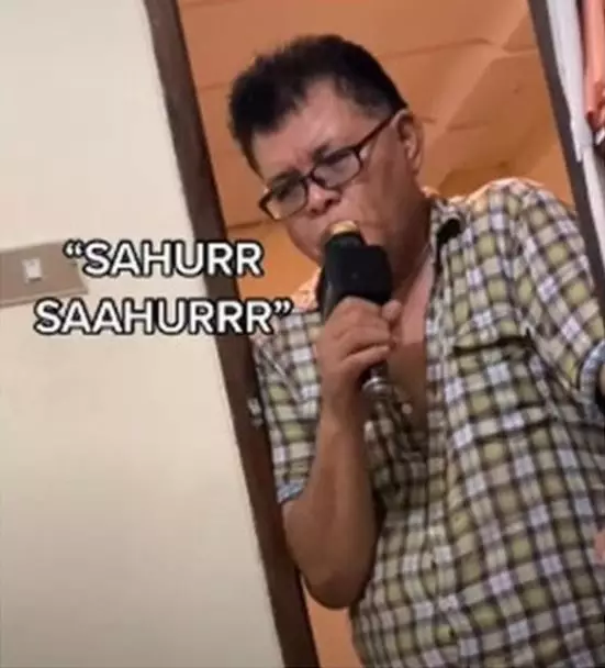 dibangunin sahur bapak kocak TikTok