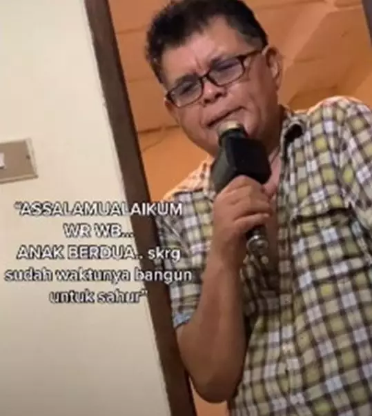 dibangunin sahur bapak kocak TikTok