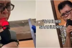 Viral aksi kocak ayah bangunkan sahur anaknya, bikin netizen iri