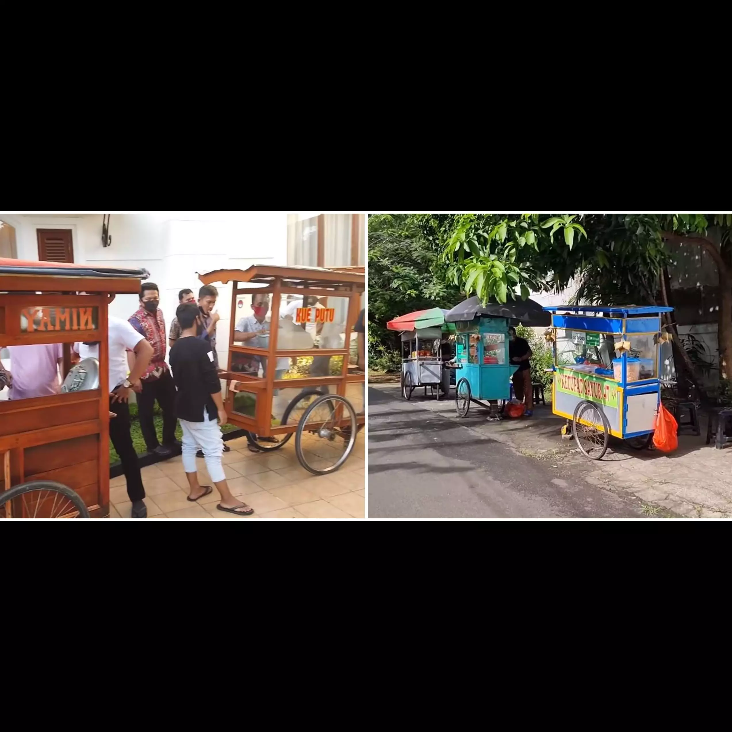 Momen 5 seleb panggil pedagang gerobak ke rumah, semua diborong