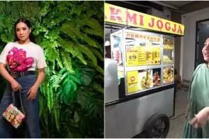 10 Momen Nagita Slavina borong jajanan gerobak, traktir satu kompleks