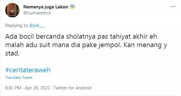 cuitan cerita tarawih © 2021 Twitter