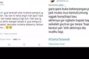 10 Cerita unik warganet saat salat tarawih ini lucunya menghibur