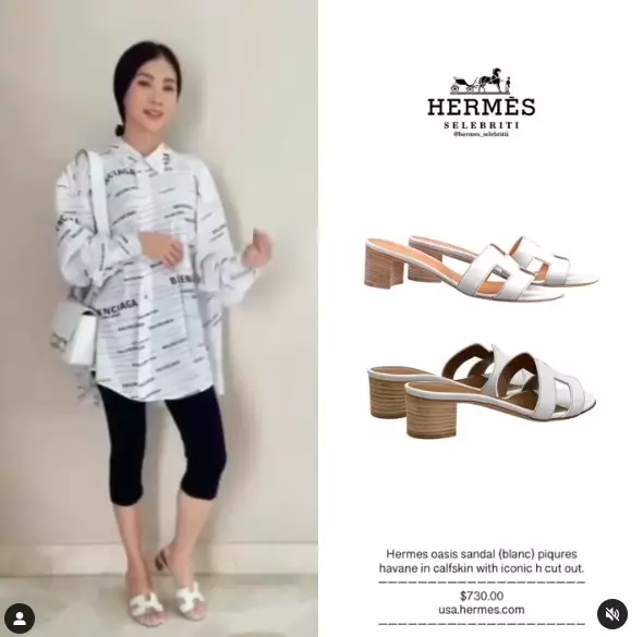 Taksiran harga sandal hermes seleb Instagram/@hermes_selebritii Taksiran harga sandal hermes seleb Instagram/@hermes_selebritii