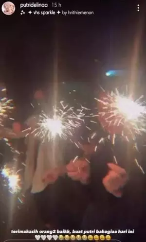 Momen surprise ultah Putri Delina © Instagram/@putridelinaa Momen surprise ultah Putri Delina © Instagram/@putridelinaa