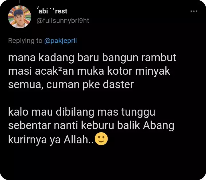 Curhatan difoto pas terima paket  © berbagai sumber