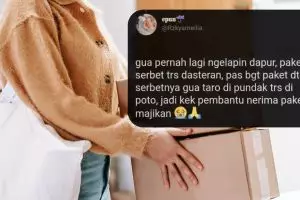 10 Curhatan lucu warganet difoto pas terima paket ini penuh drama
