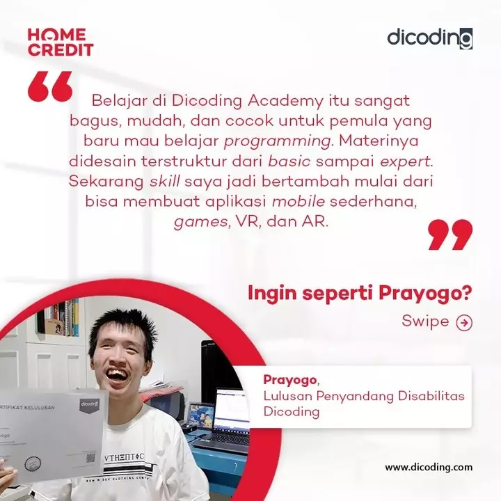 Beasiswa Coding Difabel © 2021 brilio.net