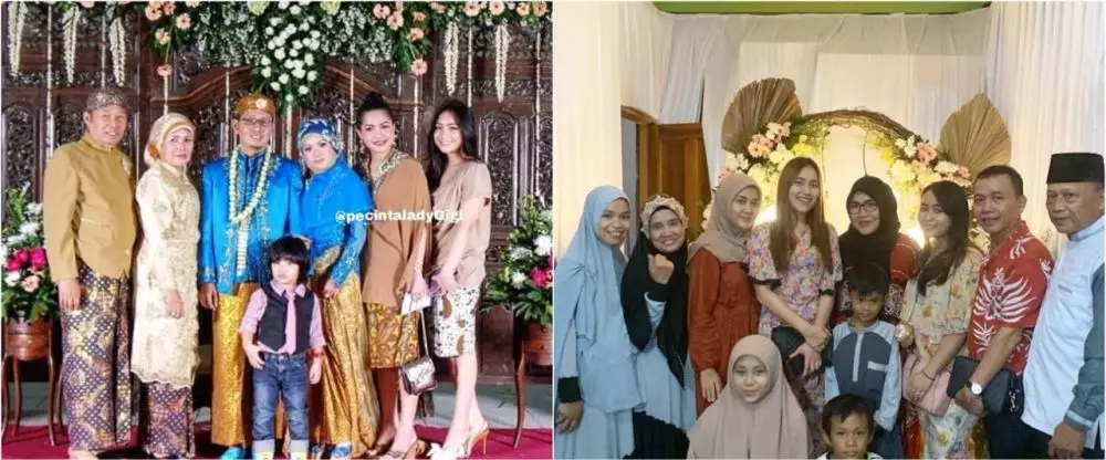 Beda gaya rambut Nagita Slavina dan Ayu Ting Ting saat kondangan © 2021 brilio.net