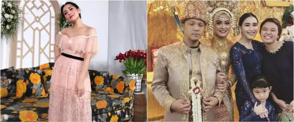 Beda gaya rambut Nagita Slavina dan Ayu Ting Ting saat kondangan © 2021 brilio.net