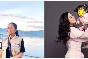 9 Gaya pemotretan Rachel Vennya dan putrinya, kompak kembaran baju