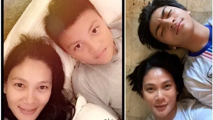 gaya seleb tirukan pose lawas bareng anak © instagram gaya seleb tirukan pose lawas bareng anak © instagram