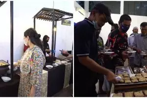 8 Momen Nagita buka puasa dengan pekerja bangunan, penuh kehangatan