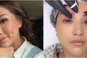 10 Momen Sarwendah sulam alis dan bibir, kian menawan