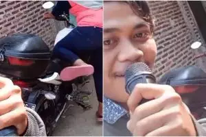 Tagih utang pakai speaker, aksi tukang kredit ini bikin senyum tipis